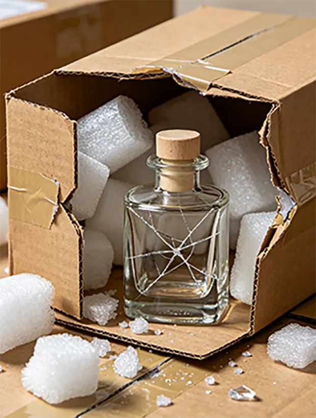 Leaking damaged box