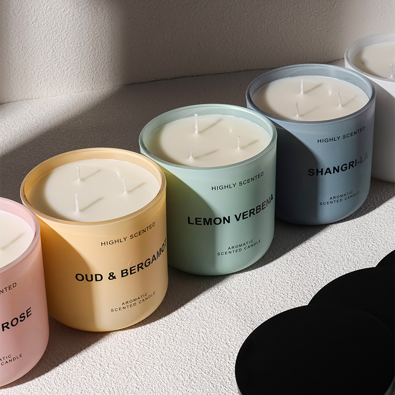 Large Highly Scented Candles in Matte Grande Glass Jars