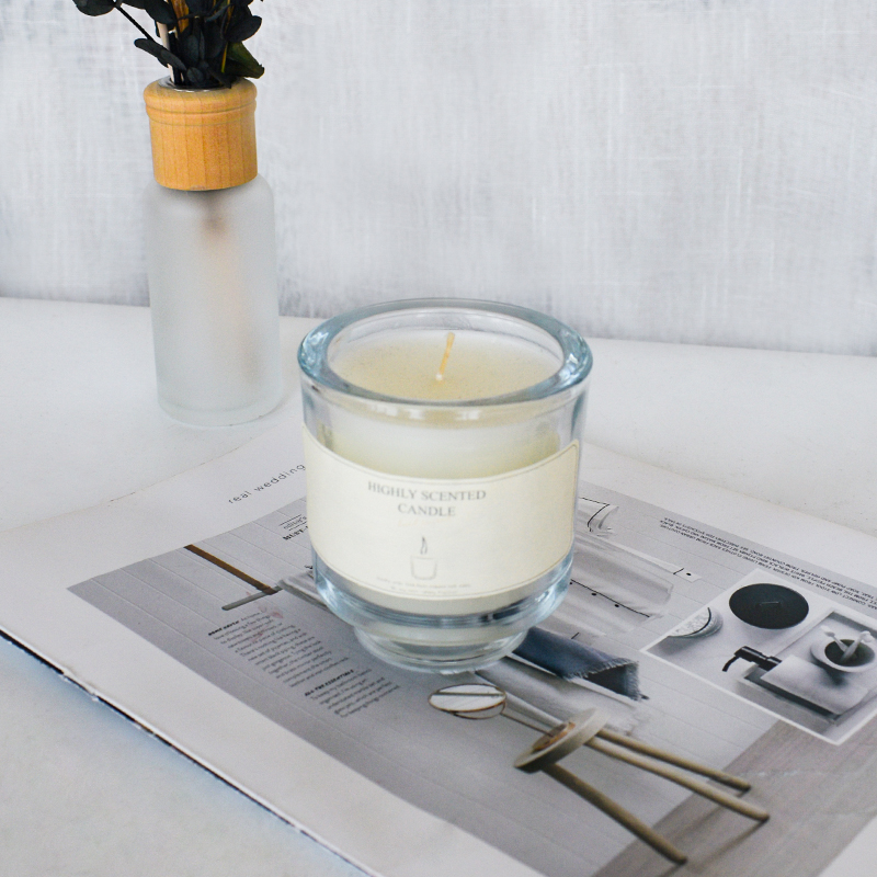 Custom Luxury Glass Jar Scented Soy Candles Bulk
