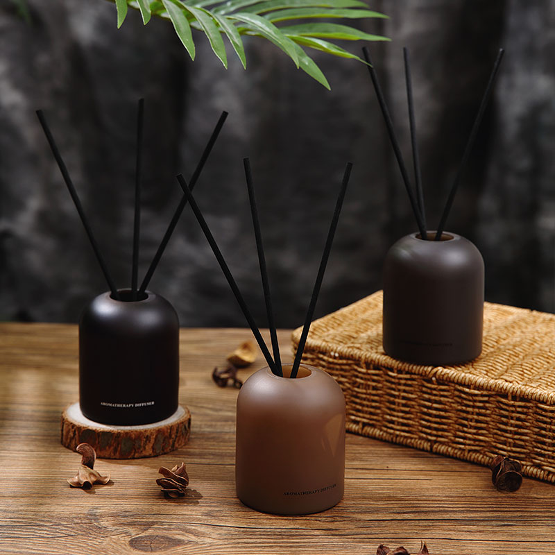 Scent Bloom Amber Collection Matte Glass Reed Diffuser