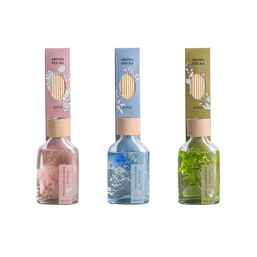 Preserved Flower Glass Reed Diffuser Set