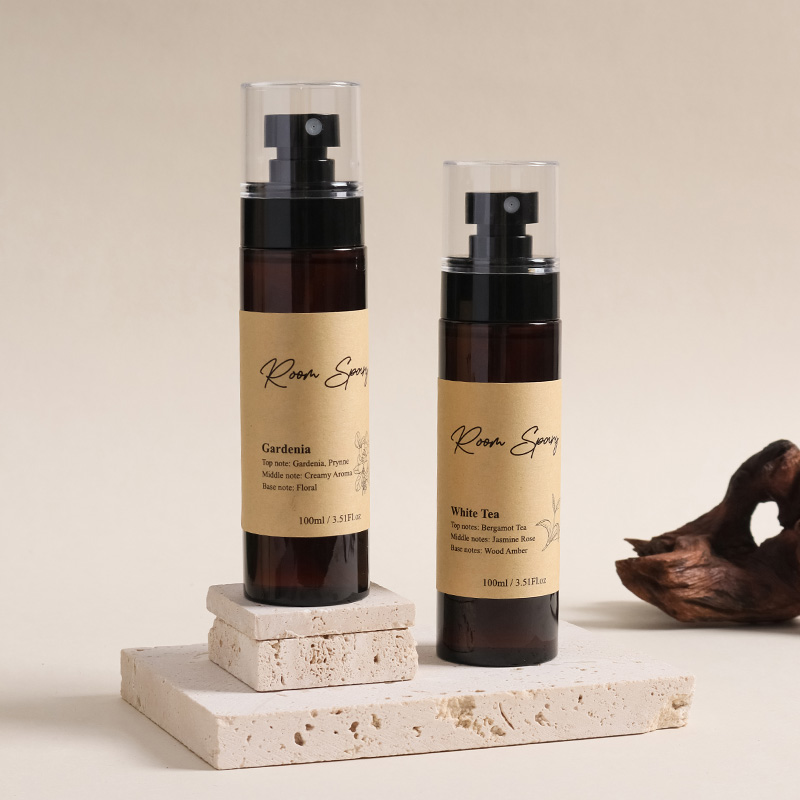 Premium Amber Room Spray with Wooden Packaging