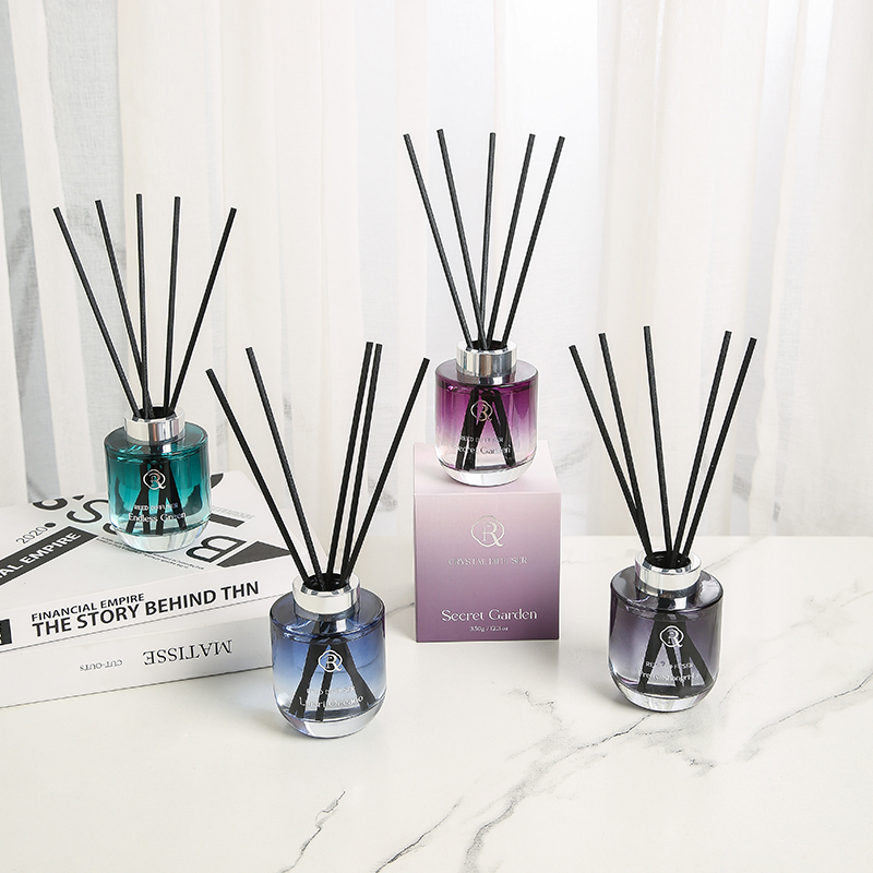 Luxury Gradient Glass Reed Diffuser for Home Office