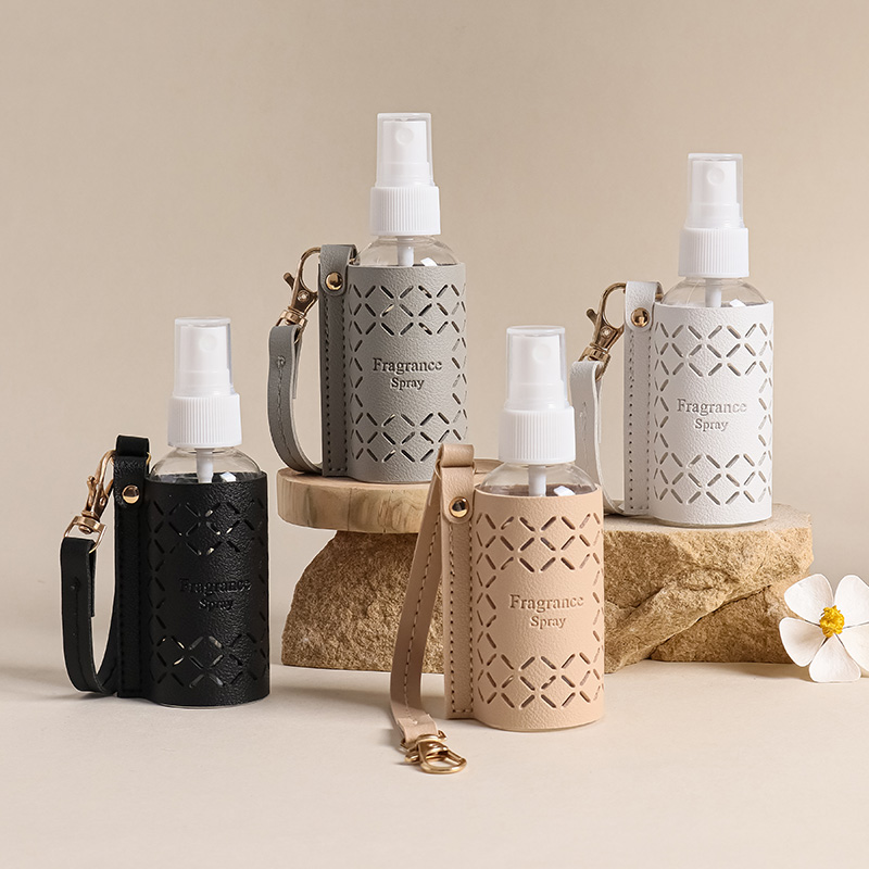 Portable Lattice Leather Sleeve Room Spray